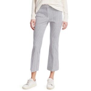 Theory Kick Pants Navy & White Sayre Stripe